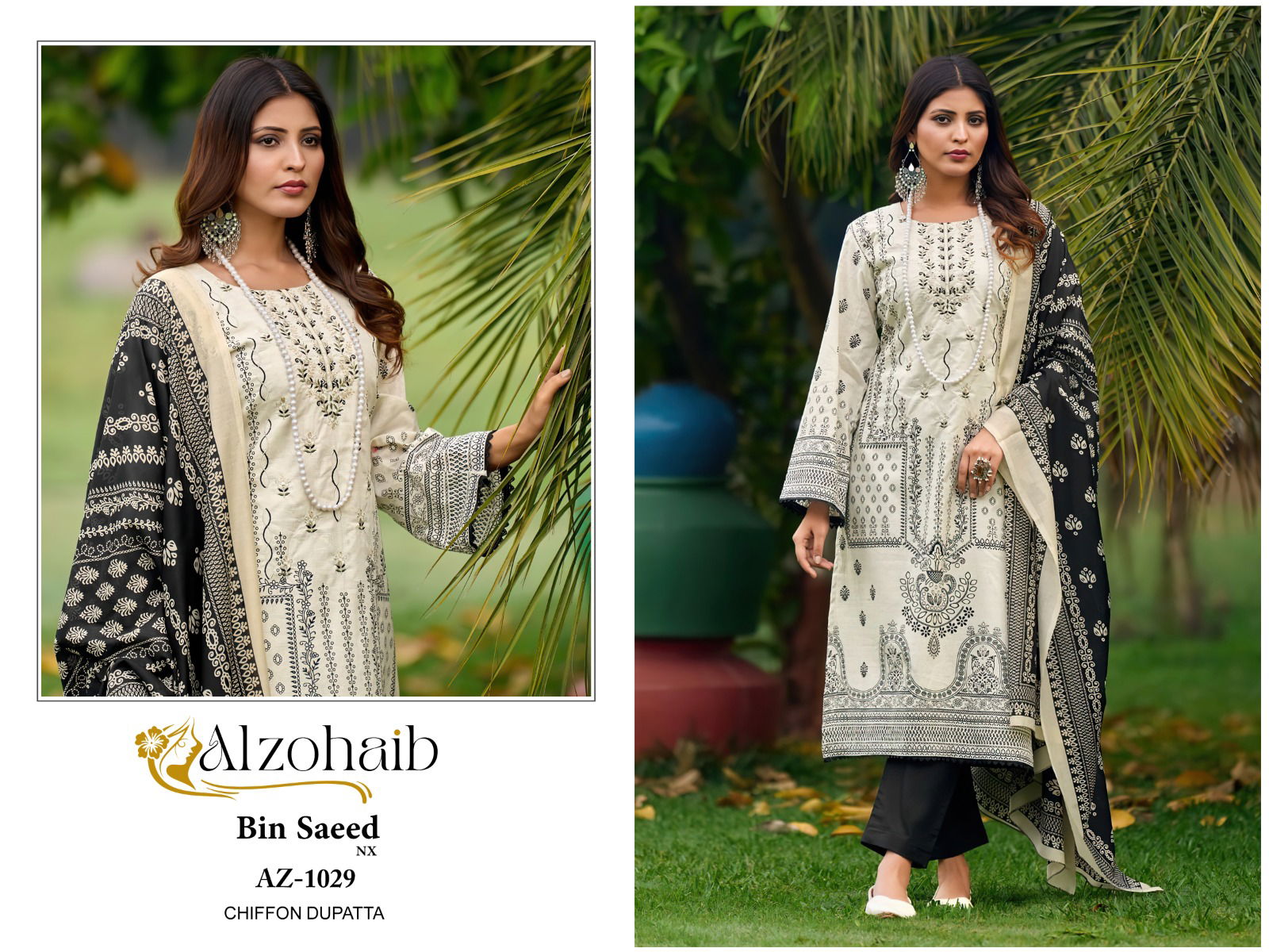 Bin Saeed Nx By Alzohaib Cotton Pakistani Salwar Suits Wholesale Online
